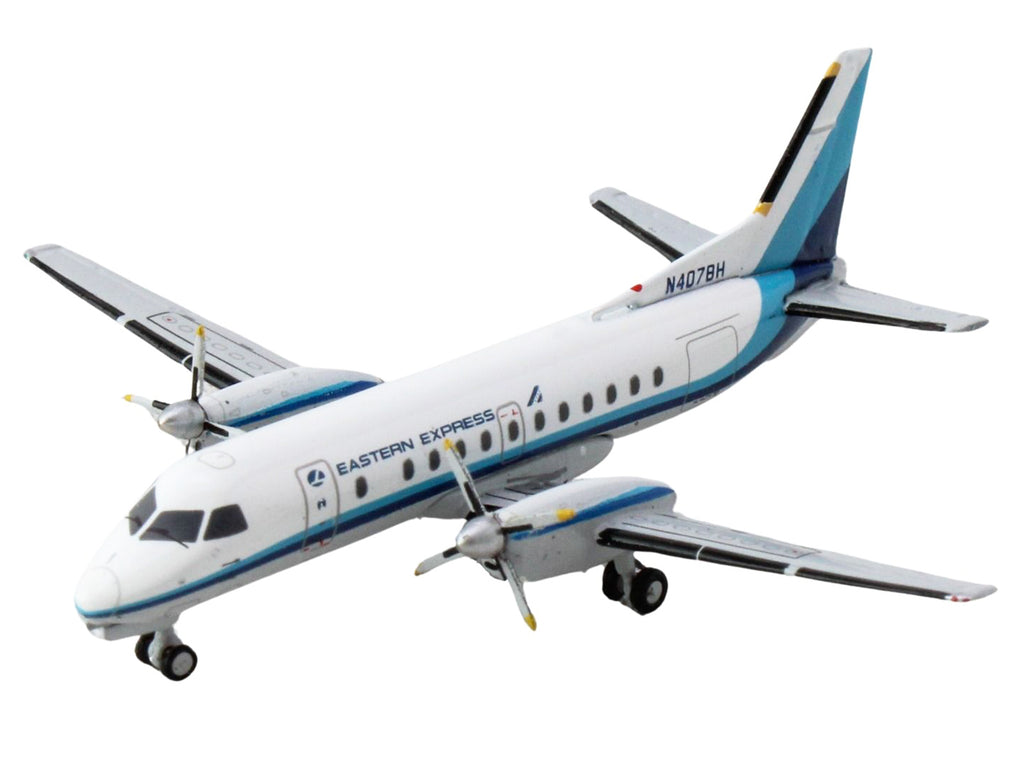 Saab 340B Commercial Aircraft "Eastern Express" (N407BH) White with Blue Stripes 1/400 Diecast Model Airplane by GeminiJets - image 2
