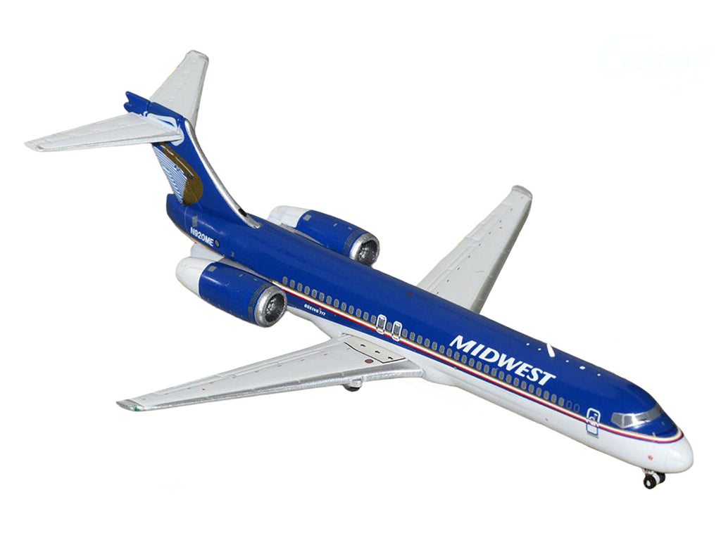 Boeing 717-200 Commercial Aircraft "Midwest Airlines" (N920ME) Blue and White 1/400 Diecast Model Airplane by GeminiJets - image 2