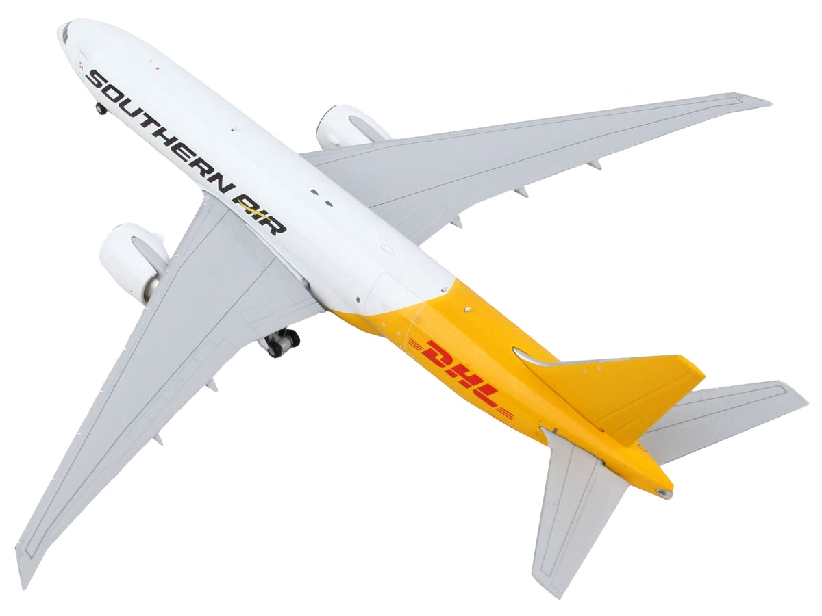 Boeing 777F Commercial Aircraft "Southern Air - DHL" White and Yellow 1/400 Diecast Model Airplane by GeminiJets - image 3