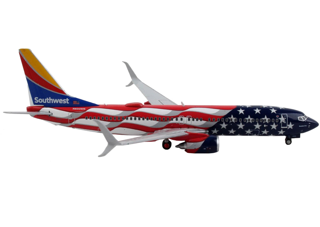 Boeing 737-800 Commercial Aircraft "Southwest Airlines - Freedom One" United States Flag Livery 1/400 Diecast Model Airplane by GeminiJets - image 2
