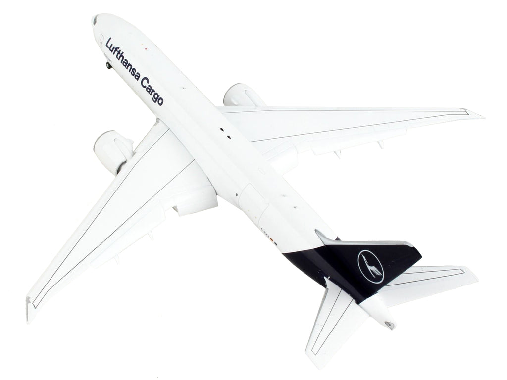 Boeing 777F Commercial Aircraft with Flaps Down "Lufthansa Cargo" White with Dark Blue Tail 1/400 Diecast Model Airplane by GeminiJets - image 3