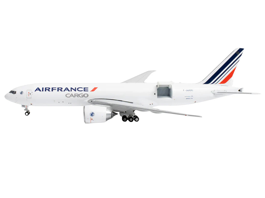 Boeing 777F Commercial Aircraft "Air France Cargo" (F-GUOC) White with Red and Blue Striped Tail "Interactive Series" 1/400 Diecast Model Airplane by GeminiJets - image 2