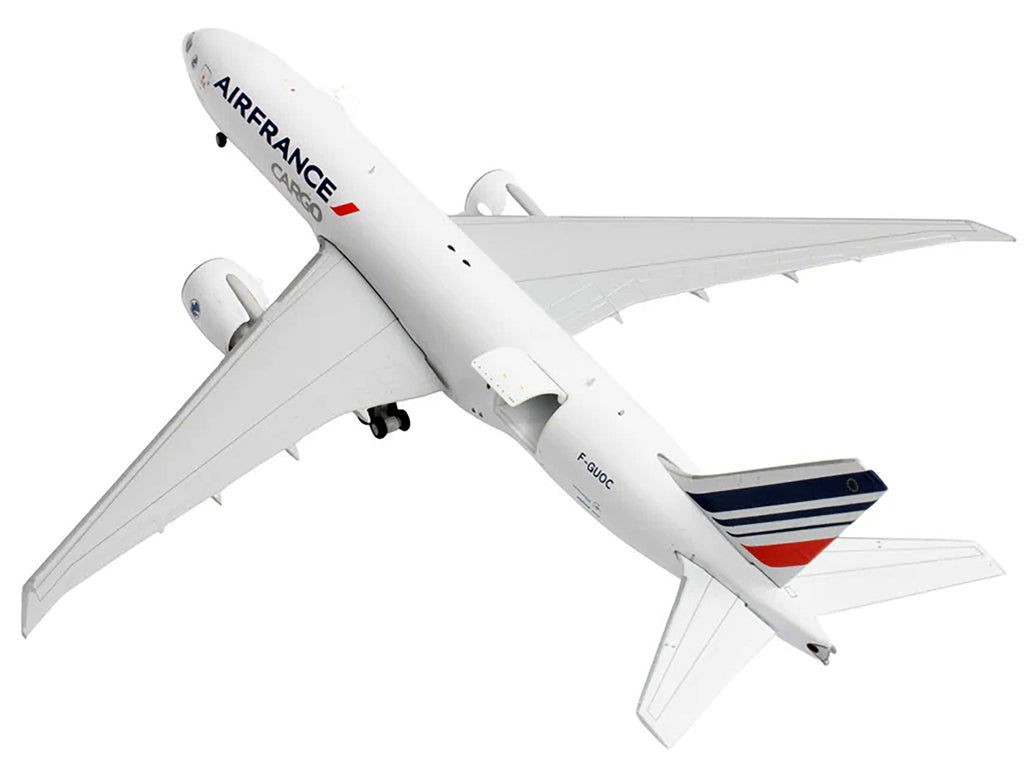 Boeing 777F Commercial Aircraft "Air France Cargo" (F-GUOC) White with Red and Blue Striped Tail "Interactive Series" 1/400 Diecast Model Airplane by GeminiJets - image 3