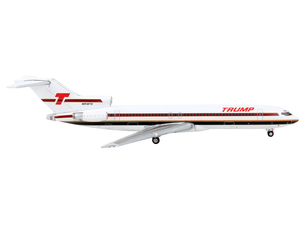 Boeing 727-200 Commercial Aircraft "Trump Shuttle" White with Red Stripes 1/400 Diecast Model Airplane by GeminiJets - image 2