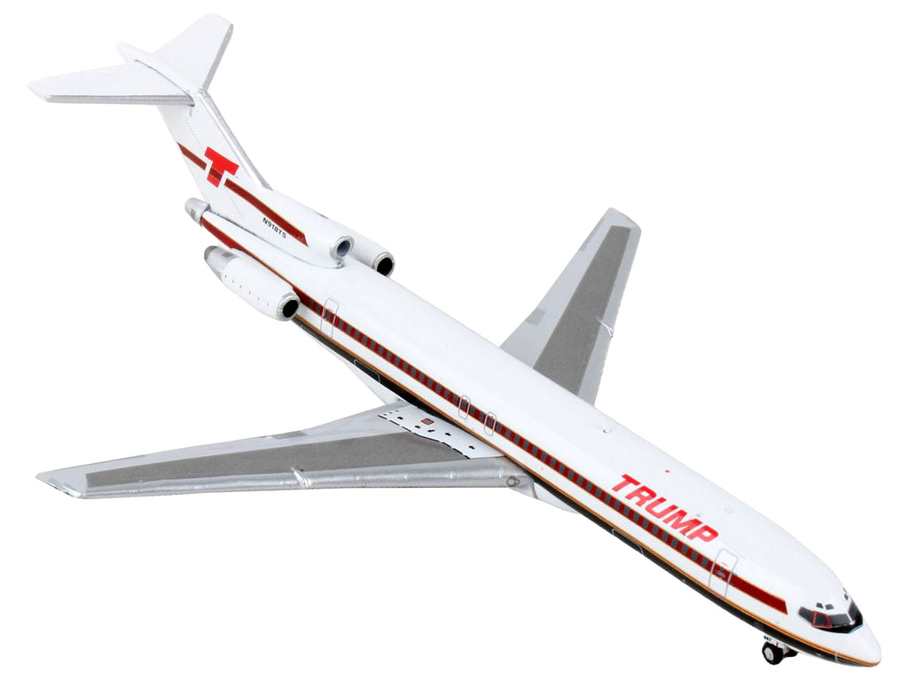 Boeing 727-200 Commercial Aircraft "Trump Shuttle" White with Red Stripes 1/400 Diecast Model Airplane by GeminiJets - image 3