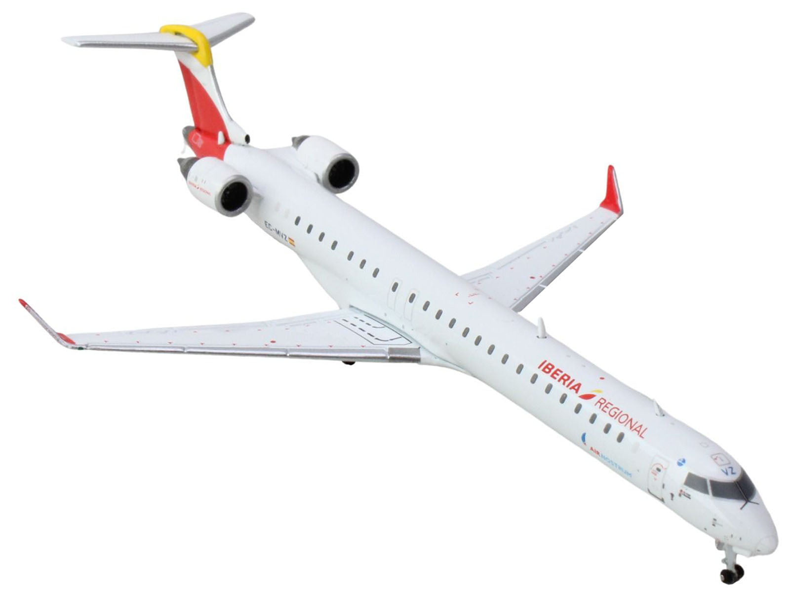 Bombardier CRJ1000 Commercial Aircraft "Iberia Regional" (EC-MVZ) White with Red Tail 1/400 Diecast Model Airplane by GeminiJets - image 2