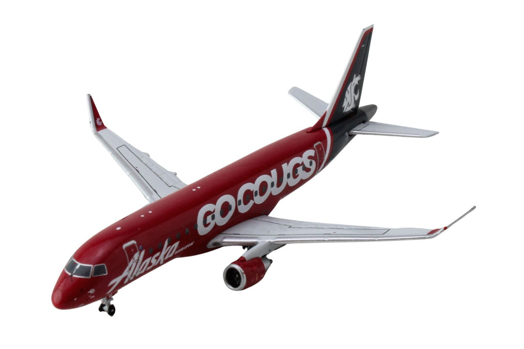 Embraer ERJ-175 Commercial Aircraft "Alaska Airlines/Horizon - Washington State Cougars" (N661QX) Red with Gray Tail 1/400 Diecast Model Airplane by GeminiJets - image 2