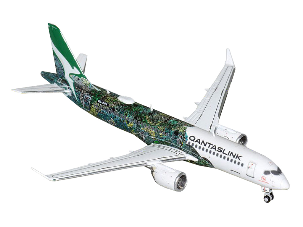 Airbus A220-300 Commercial Aircraft "QantasLink - Minyma Kutjara Tjukurpa" (VH-X4A) White with Graphics 1/400 Diecast Model Airplane by GeminiJets - image 2
