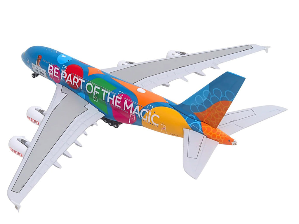Airbus A380-800 Commercial Aircraft "Emirates Airlines - Destination Dubai" (A6-EES) Blue with Graphics 1/400 Diecast Model Airplane by GeminiJets - image 3