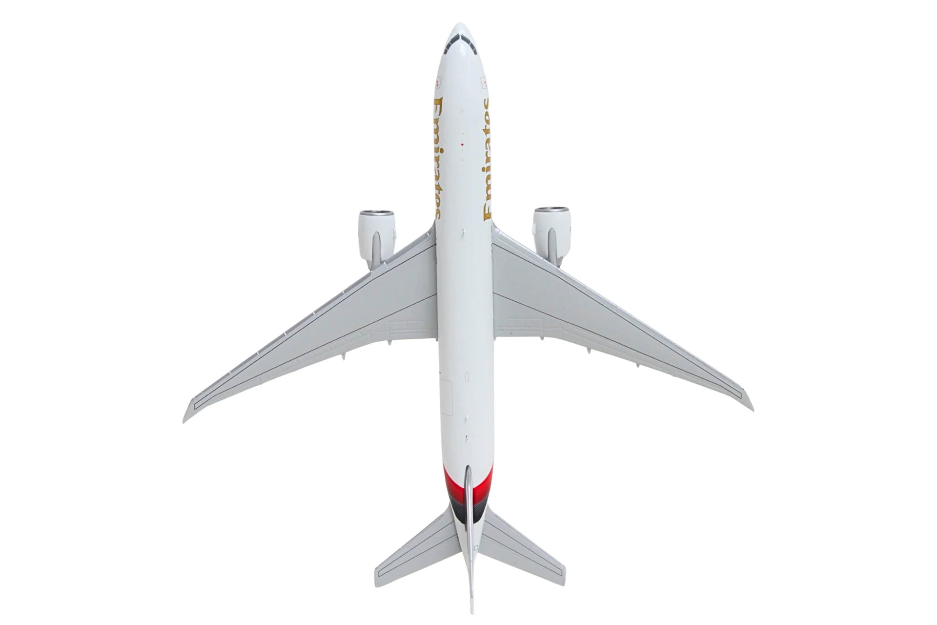 Boeing 777F Commercial Aircraft "Emirates SkyCargo" (A6-EFV) White with Striped Tail 1/400 Diecast Model by GeminiJets - image 5