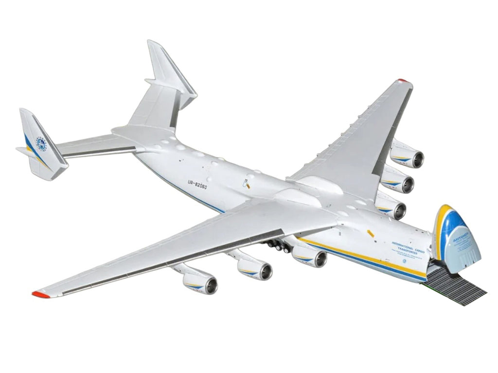 Antonov An-225 Mriya Commercial Aircraft "Antonov Airlines" (UR-82060) White with Blue and Yellow Stripes "Interactive Series" 1/400 Diecast Model by GeminiJets - image 2