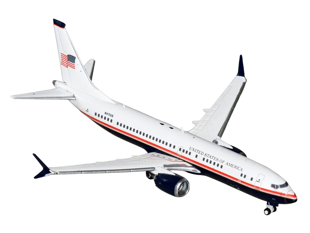 Boeing 737 MAX 8 BBJ Transport Aircraft "United States Department of Homeland Security" (N471US) White and Blue with Red Stripes 1/400 Diecast Model Airplane by GeminiJets - image 2