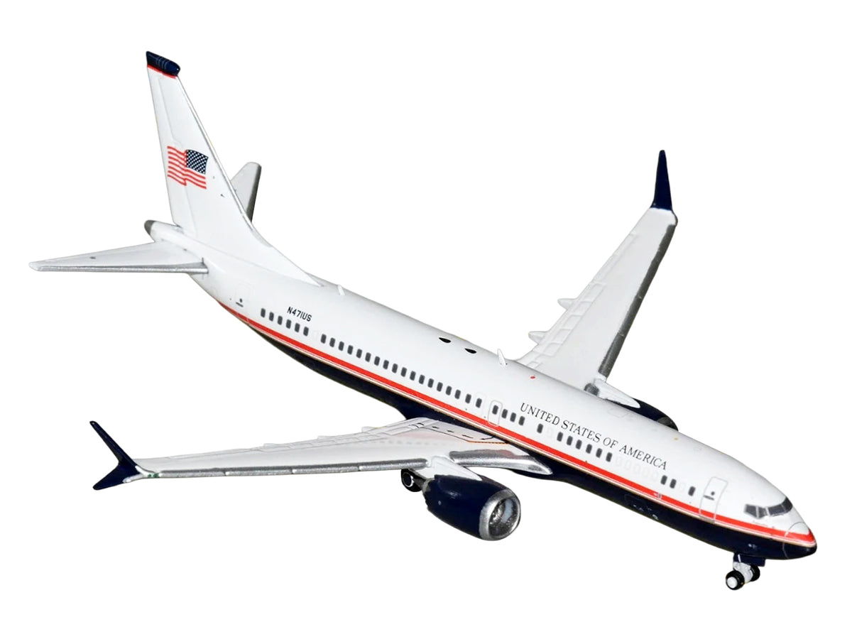 Boeing 737 MAX 8 BBJ Transport Aircraft "United States Department of Homeland Security" (N471US) White and Blue with Red Stripes 1/400 Diecast Model Airplane by GeminiJets - image 2
