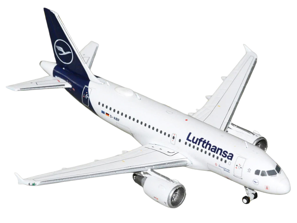 Airbus A319-100 Commercial Aircraft "Lufthansa" (D-AIBF) White with Dark Blue Tail 1/400 Diecast Model Airplane by GeminiJets - image 2