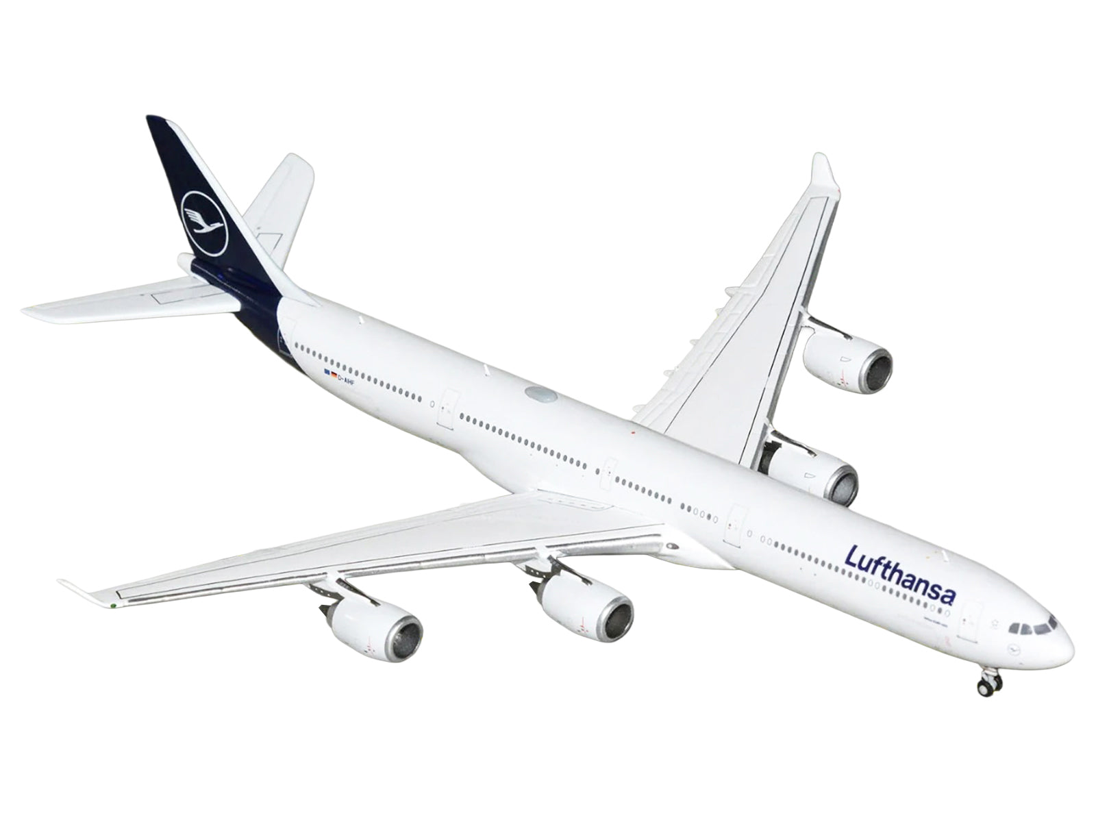 Airbus A340-600 Commercial Aircraft "Lufthansa" (D-AIHF) White with Dark Blue Tail 1/400 Diecast Model Airplane by GeminiJets - image 2
