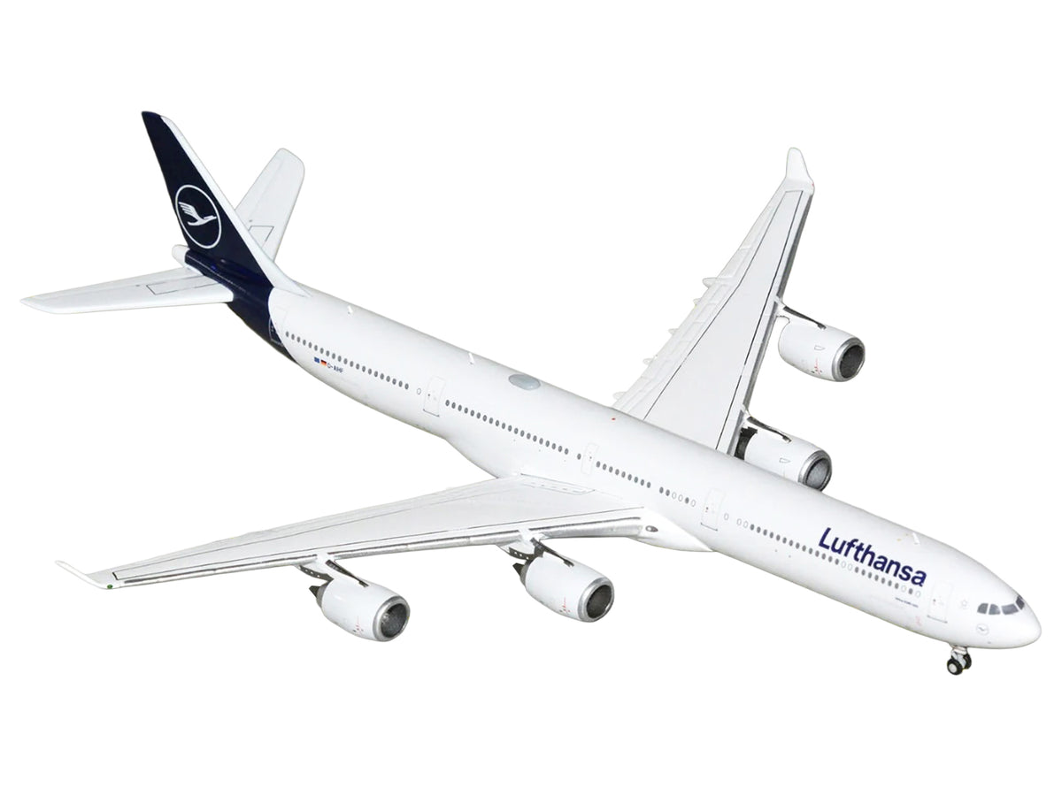 Airbus A340-600 Commercial Aircraft "Lufthansa" (D-AIHF) White with Dark Blue Tail 1/400 Diecast Model Airplane by GeminiJets - image 2