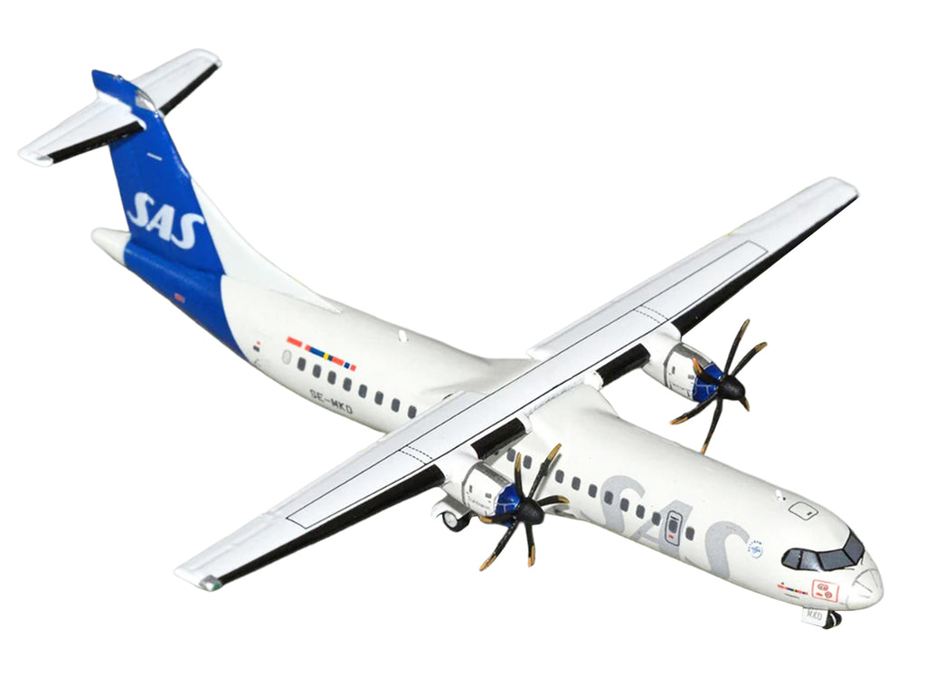 ATR 72-600 Commercial Aircraft "Scandinavian Airlines" (SE-MKD) White with Blue Tail 1/400 Diecast Model by GeminiJets - image 2