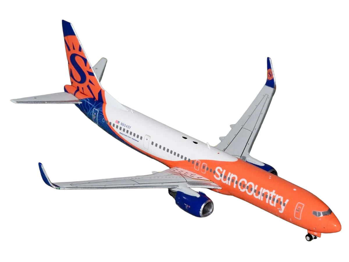 Boeing 737-900ER Commercial Aircraft "Sun Country Airlines" (N904SY) Orange and White with Blue and Orange Tail 1/400 Diecast Model Airplane by GeminiJets - image 2