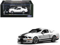 2007 Ford Mustang Shelby GT500 Super Snake Performance White with Matt Black Stripes 1/64 Diecast Model Car by MotorHelix & Greenlight