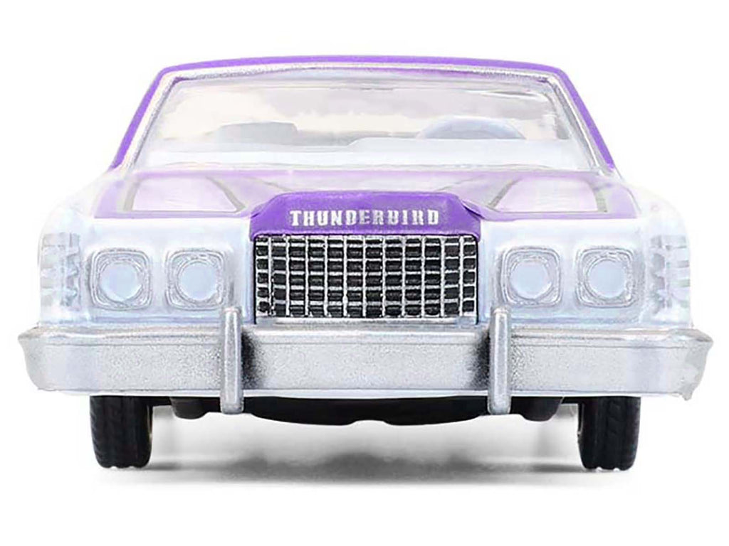 1973 Ford Thunderbird Lowrider "Michael Heralda Special Edition" Purple Metallic with Graphics and White Interior "Hobby Exclusive" Series 1/64 Diecast Model Car by Greenlight - image 4