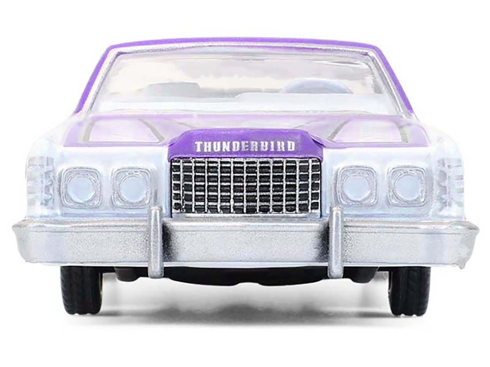 1973 Ford Thunderbird Lowrider "Michael Heralda Special Edition" Purple Metallic with Graphics and White Interior "Hobby Exclusive" Series 1/64 Diecast Model Car by Greenlight - image 4