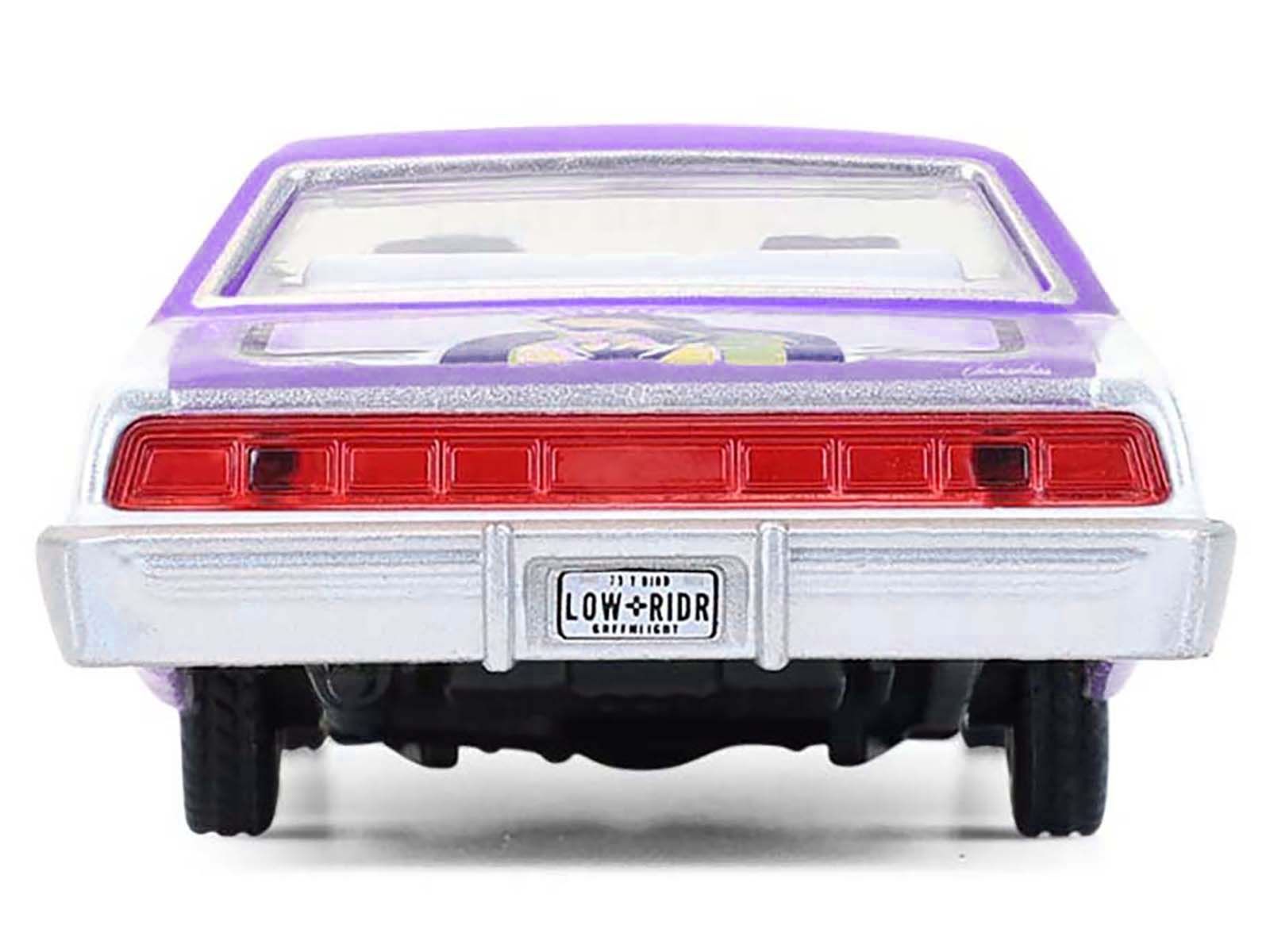 1973 Ford Thunderbird Lowrider "Michael Heralda Special Edition" Purple Metallic with Graphics and White Interior "Hobby Exclusive" Series 1/64 Diecast Model Car by Greenlight - image 5