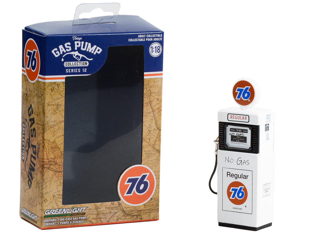 1951 Wayne 505 Gas Pump "Union 76 Regular Gasoline" "No Gas" White "Vintage Gas Pumps" Series 12 1/18 Diecast Model by Greenlight - image 2
