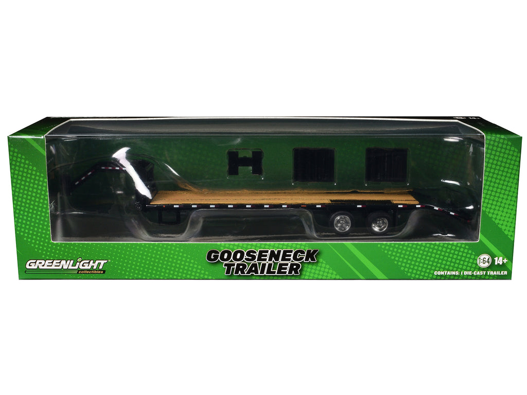 Gooseneck Trailer Black (In Box) 1/64 Diecast Model Car by Greenlight - image 3