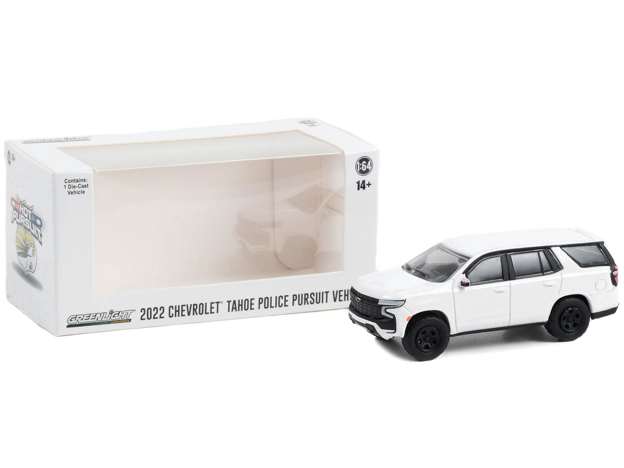 2022 Chevrolet Tahoe Police Pursuit Vehicle (PPV) White "Hot Pursuit" "Hobby Exclusive" Series 1/64 Diecast Model Car by Greenlight - image 3