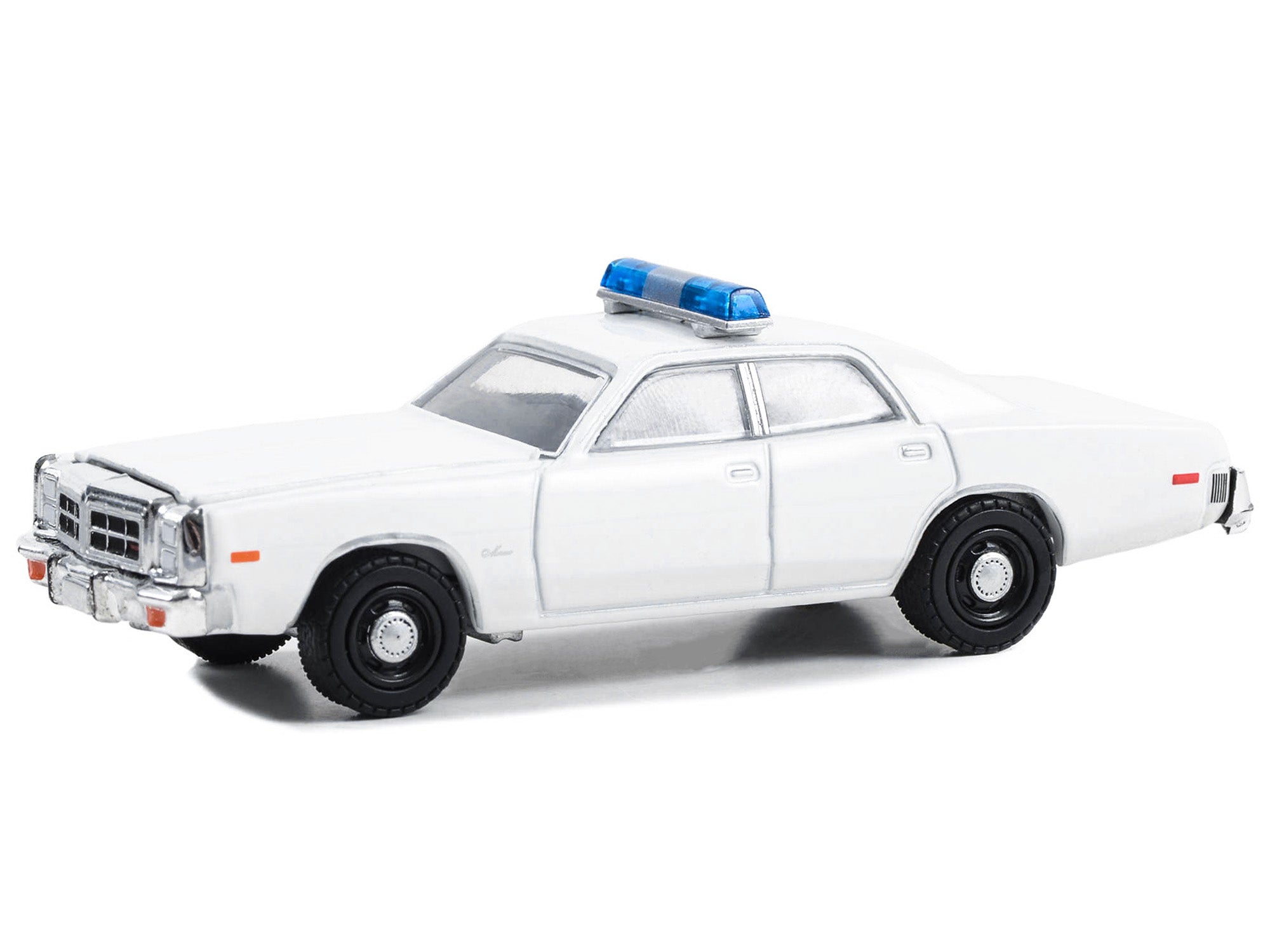 1977-78 Dodge Monaco Police Pursuit White with Light Bar "Hot Pursuit - Hobby Exclusive" Series 1/64 Diecast Model Car by Greenlight - image 2