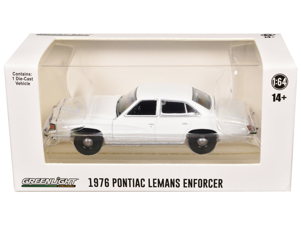 1976-77 Pontiac LeMans Enforcer White "Hot Pursuit - Hobby Exclusive" Series 1/64 Diecast Model Car by Greenlight - image 3