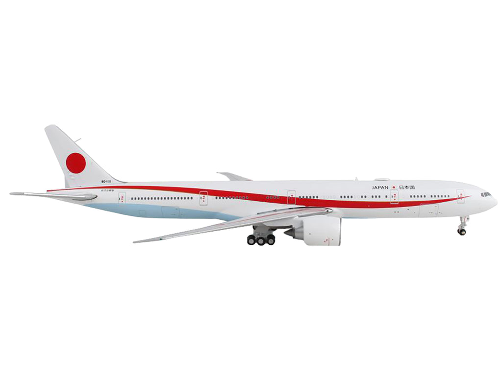 Boeing 777-300ER Commercial Aircraft "Japan Air Self-Defense Force" White with Red Stripes "Gemini Macs" Series 1/400 Diecast Model Airplane by GeminiJets - image 2