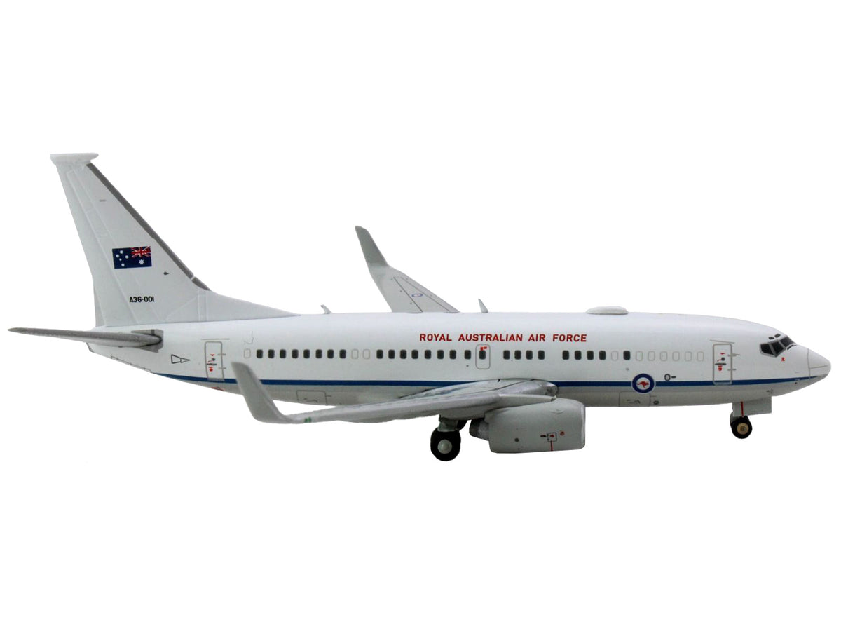 Boeing 737-700 Aircraft "Royal Australian Air Force" (A36-001) White with Blue Stripes "Gemini Macs" Series 1/400 Diecast Model Airplane by GeminiJets - image 2