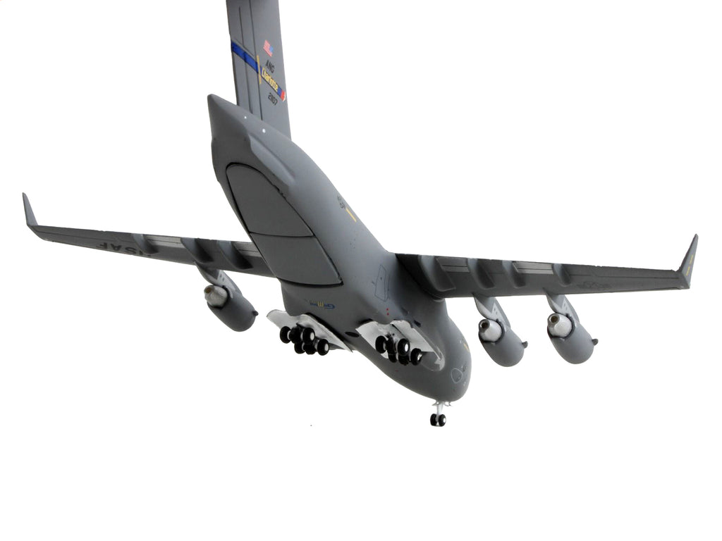 Boeing C-17 Globemaster III Transport Aircraft "Charlotte Air National Guard - United States Air Force" Gray "Gemini Macs" Series 1/400 Diecast Model Airplane by GeminiJets - image 3