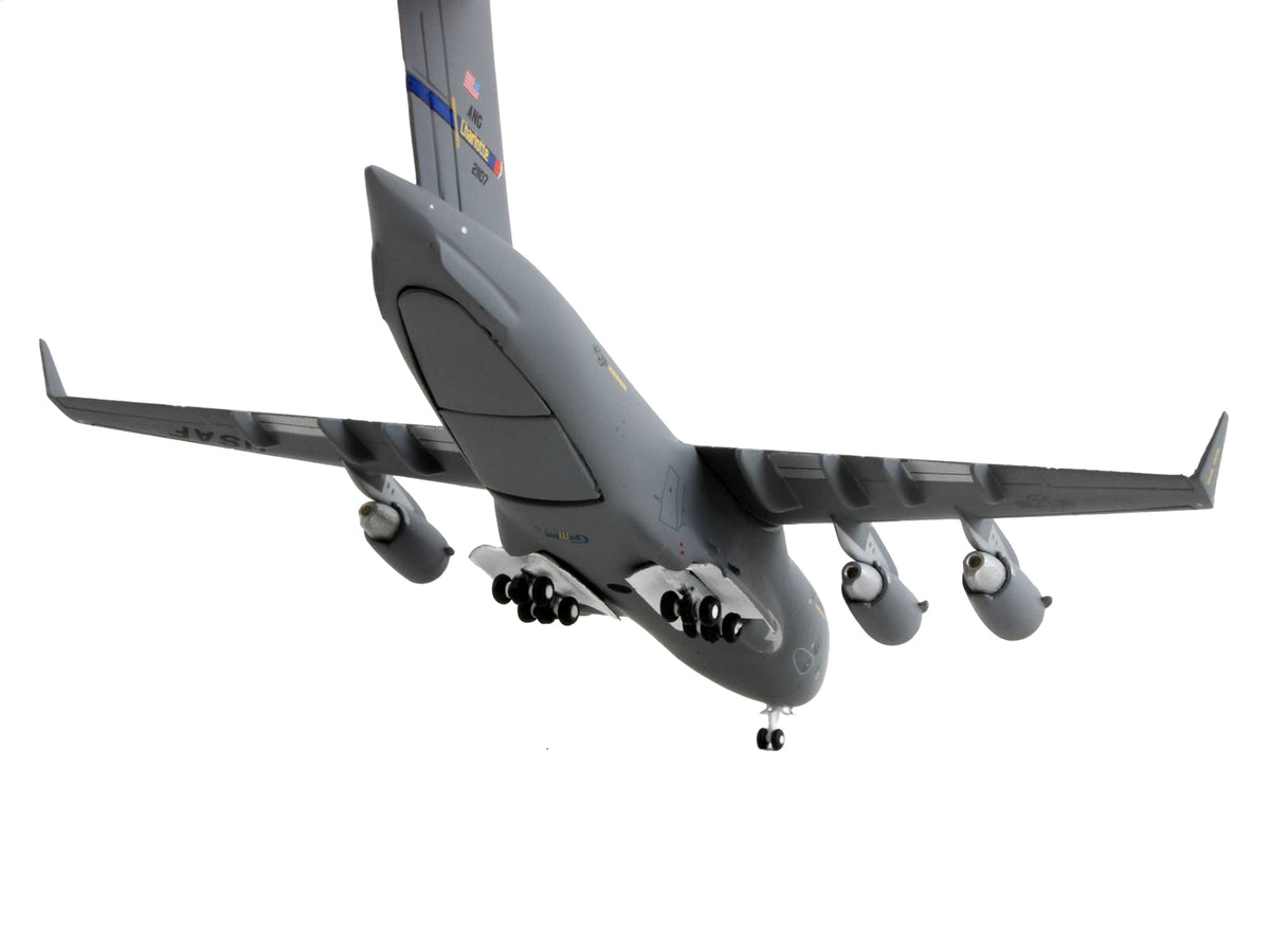 Boeing C-17 Globemaster III Transport Aircraft "Charlotte Air National Guard - United States Air Force" Gray "Gemini Macs" Series 1/400 Diecast Model Airplane by GeminiJets - image 3