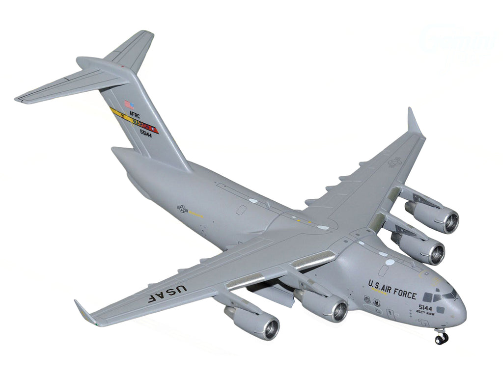 McDonnell Douglas C-17 Globemaster III Transport Aircraft "452nd AMW March ARB" United States Air Force "Gemini Macs" Series 1/400 Diecast Model Airplane by GeminiJets - image 2