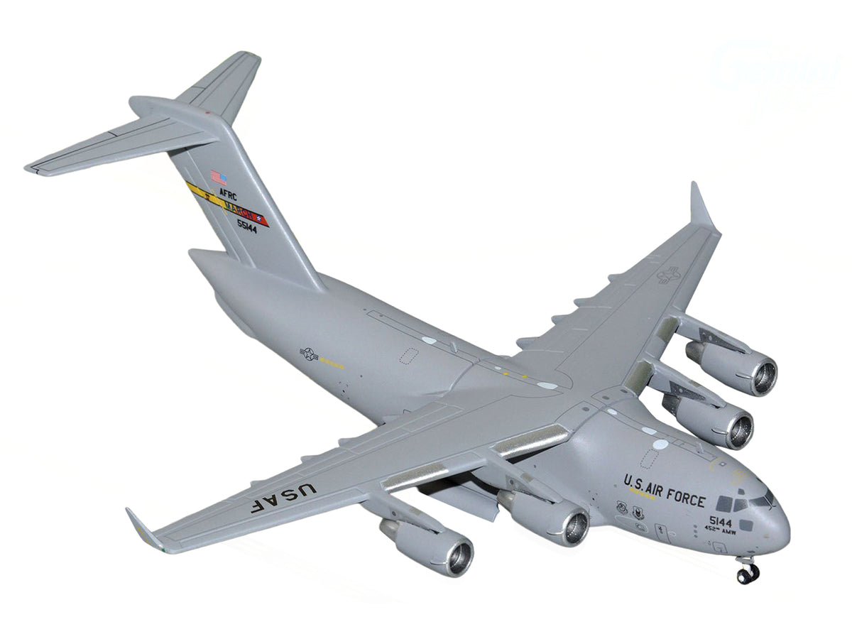 McDonnell Douglas C-17 Globemaster III Transport Aircraft "452nd AMW March ARB" United States Air Force "Gemini Macs" Series 1/400 Diecast Model Airplane by GeminiJets - image 2