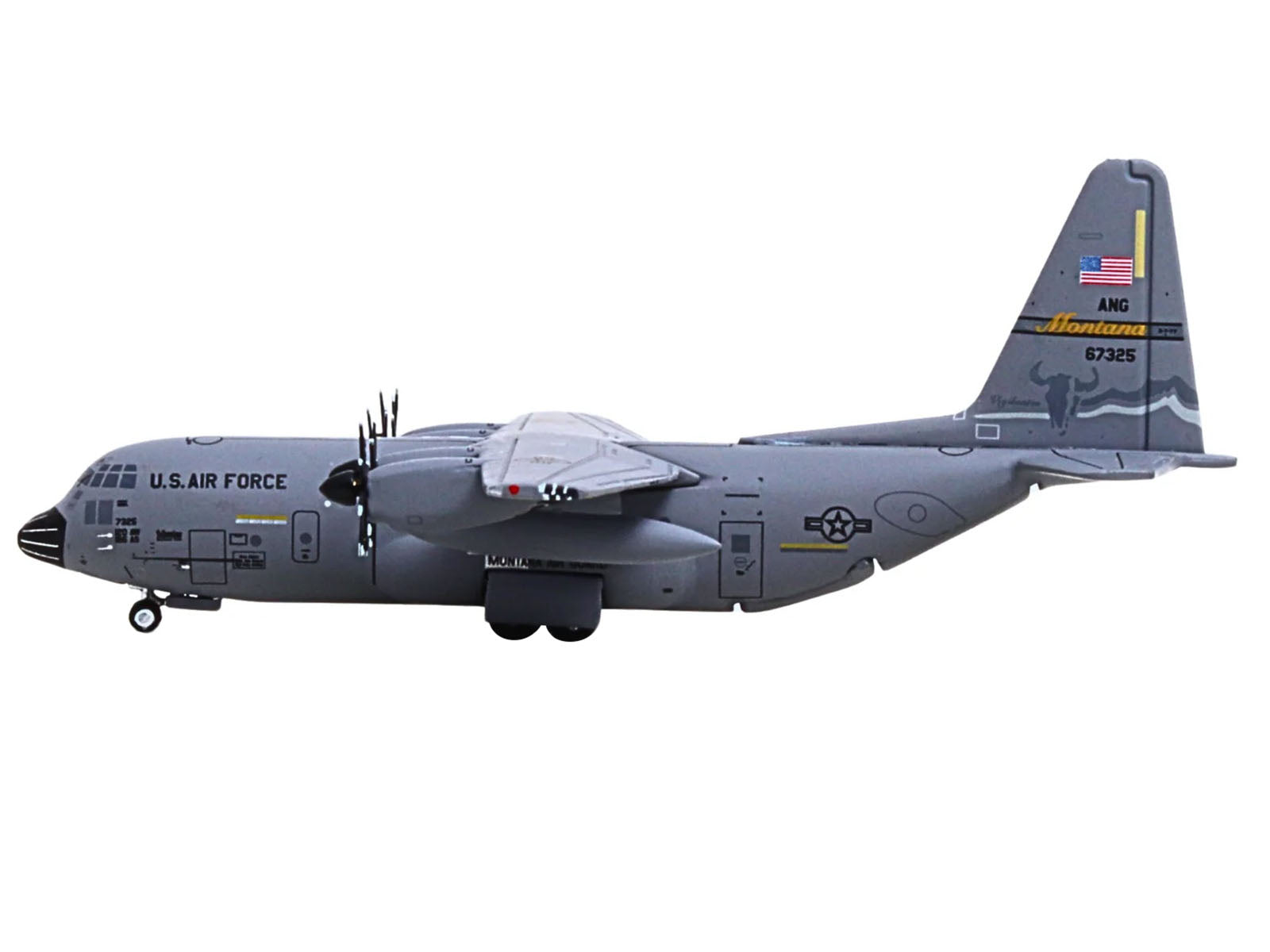 Lockheed C-130H3 Hercules Transport Aircraft "96-7325 120th Airlift Wing Montana Air National Guard" United States Air Force "Gemini Macs" Series 1/400 Diecast Model Airplane by GeminiJets - image 2