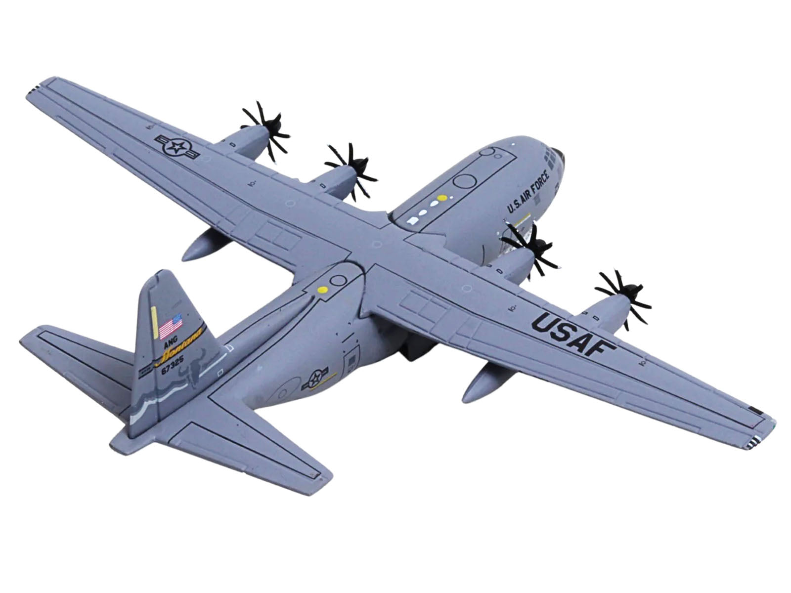 Lockheed C-130H3 Hercules Transport Aircraft "96-7325 120th Airlift Wing Montana Air National Guard" United States Air Force "Gemini Macs" Series 1/400 Diecast Model Airplane by GeminiJets - image 3