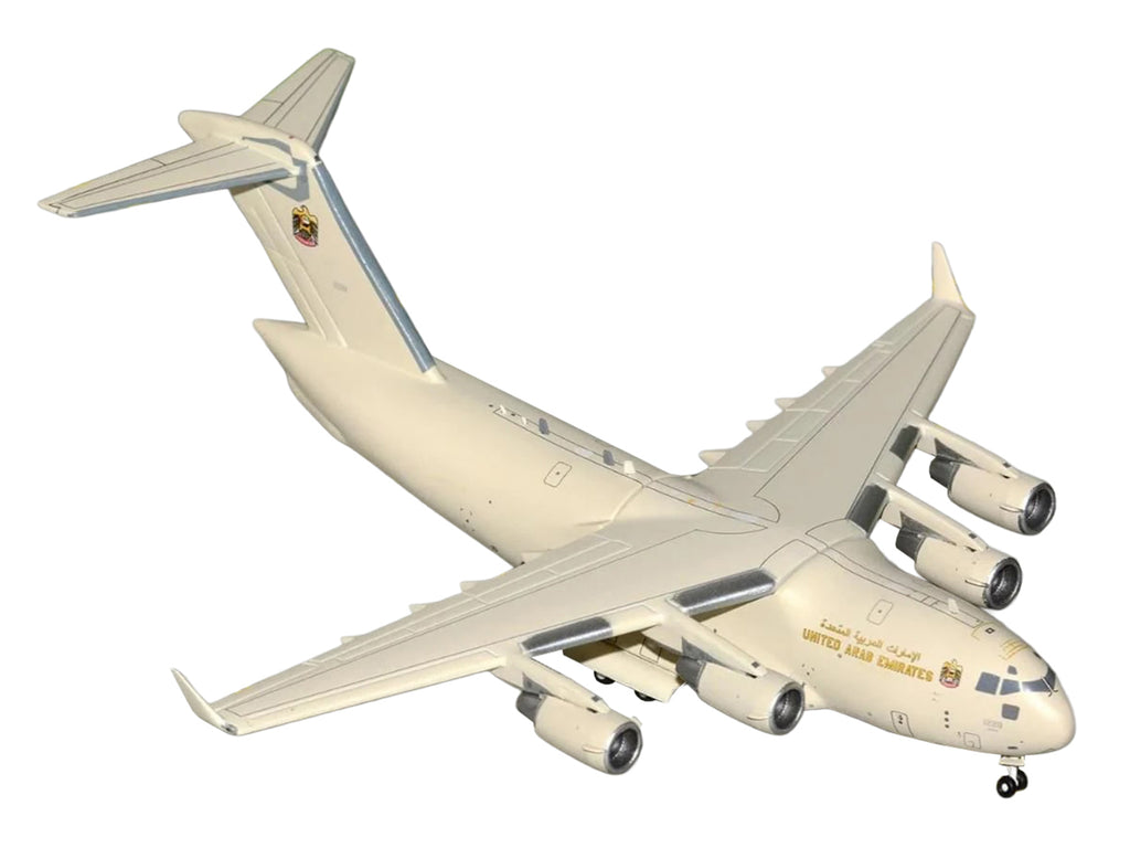 Boeing C-17 Globemaster III Transport Aircraft "United Arab Emirates Air Force" Beige "Gemini Macs" Series 1/400 Diecast Model Airplane by GeminiJets