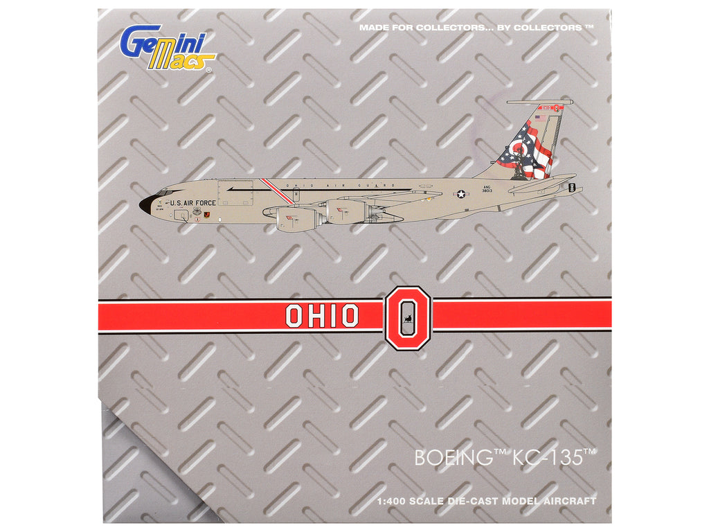 Boeing KC-135R Stratotanker Aircraft "Ohio Air National Guard" United States Air Force (63-8013) Gray "Gemini Macs" 1/400 Diecast Model Airplane by GeminiJets - image 3
