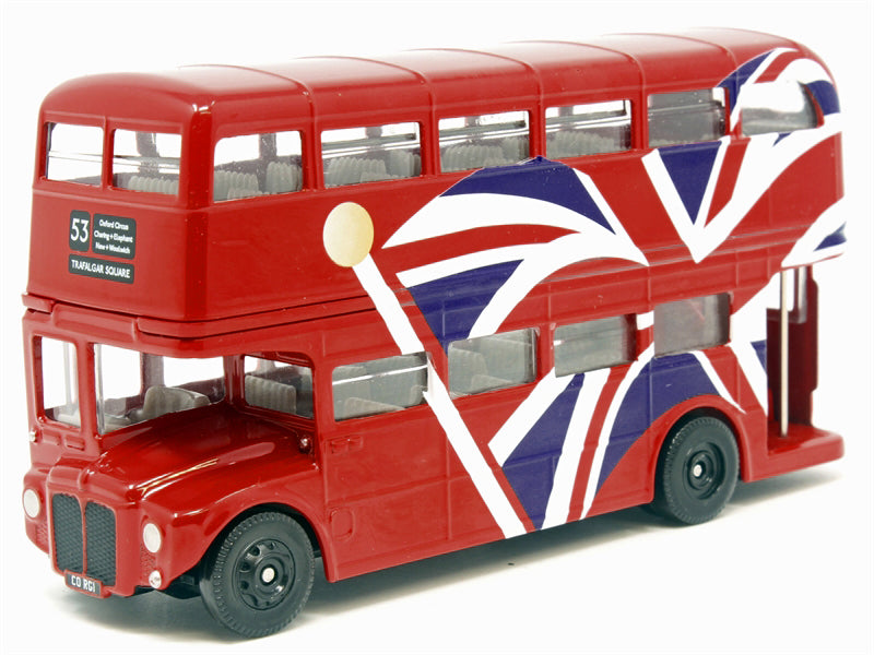 London Bus Red with UK Flag Graphics "Best of British" Series Diecast Model Car by Corgi - image 2