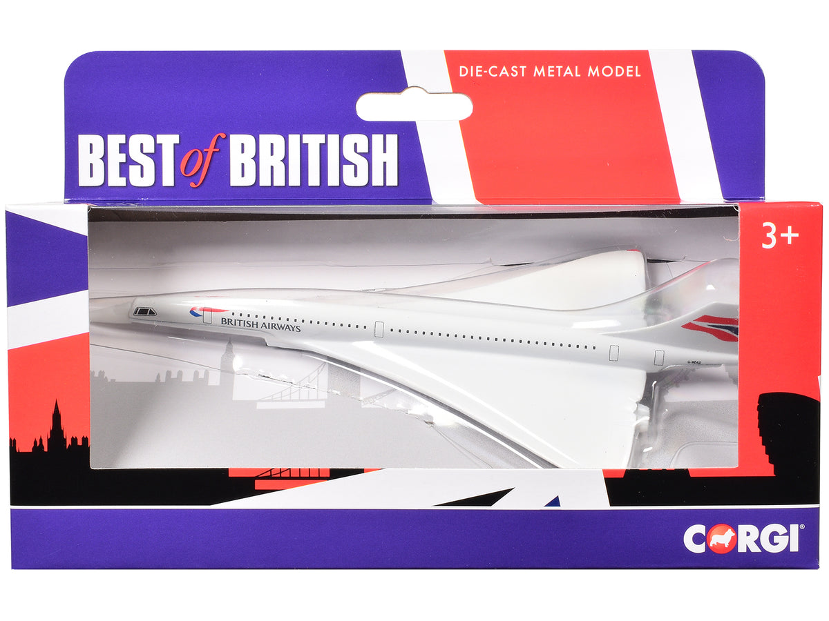 BAe/Aerospatiale Concorde Commercial Aircraft "British Airways" White "Best of British" Series Diecast Model by Corgi - image 3