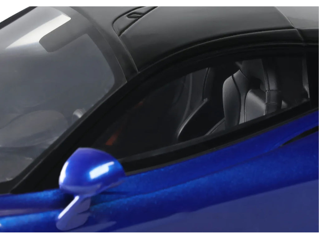2023 McLaren 750S Coupe Blue Metallic with Black Top 1/18 Model Car by GT Spirit - image 3