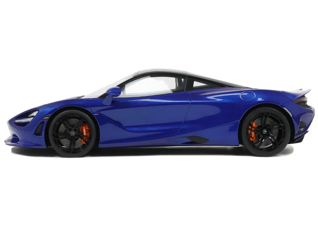 2023 McLaren 750S Coupe Blue Metallic with Black Top 1/18 Model Car by GT Spirit - image 4
