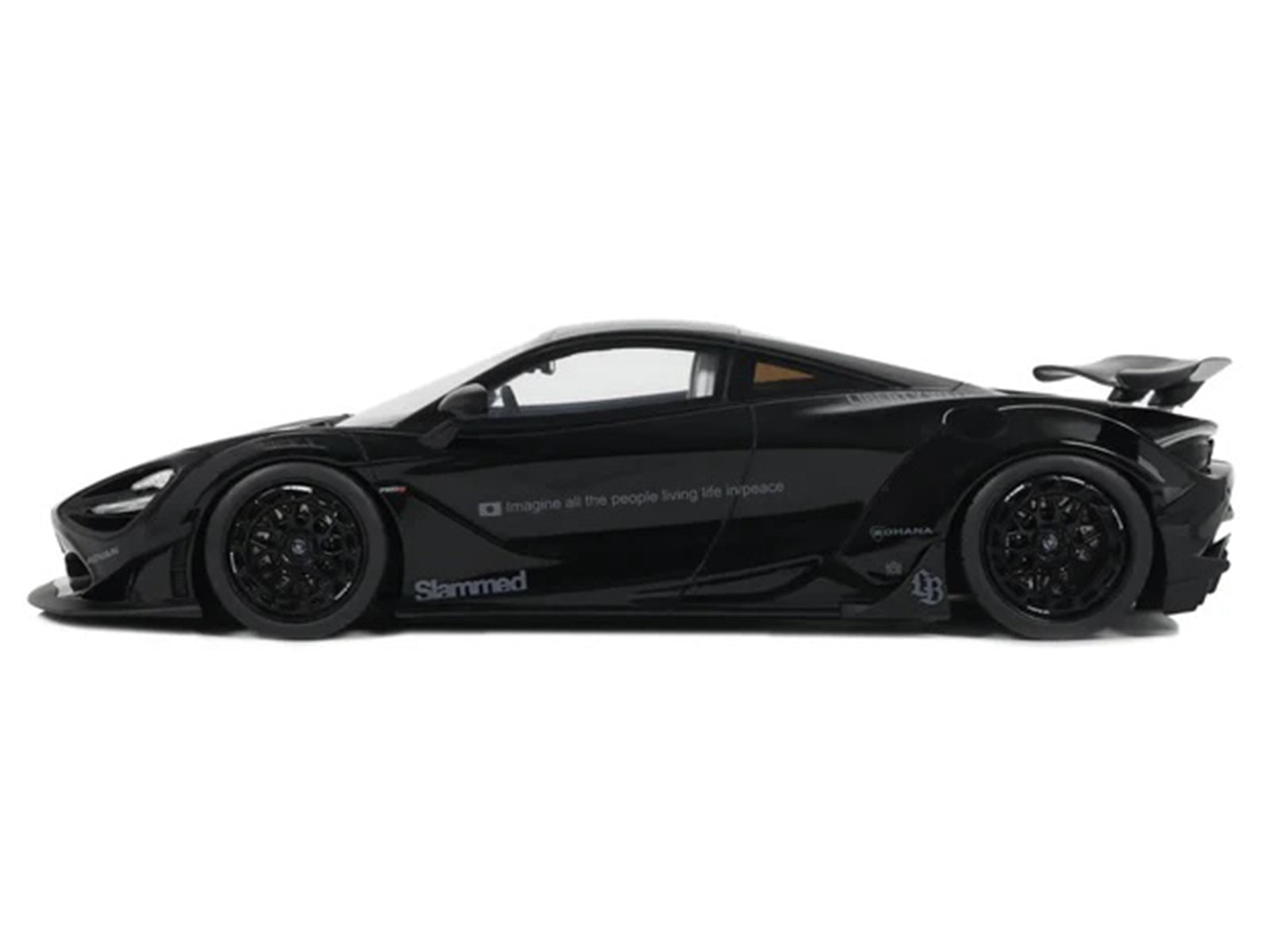 2023 McLaren 720S "LB-Works - Liberty Walk" Black 1/18 Model Car by GT Spirit - image 4
