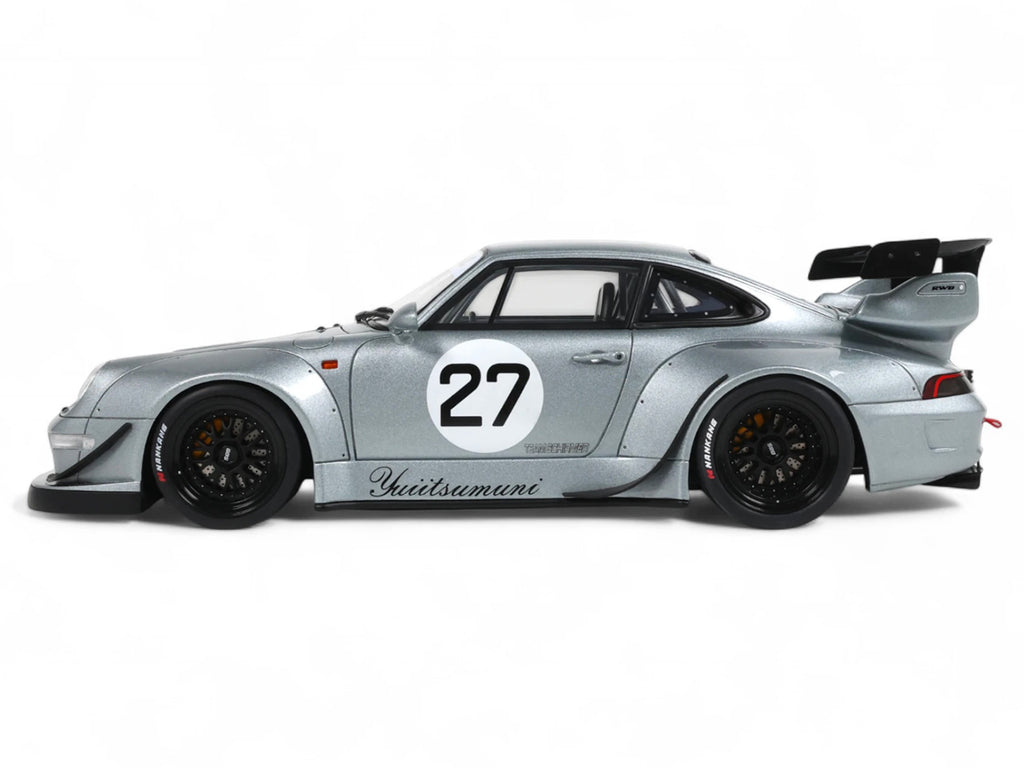 2024 RWB Yuiitsumuni #27 Silver Metallic 1/18 Model Car by GT Spirit - image 4