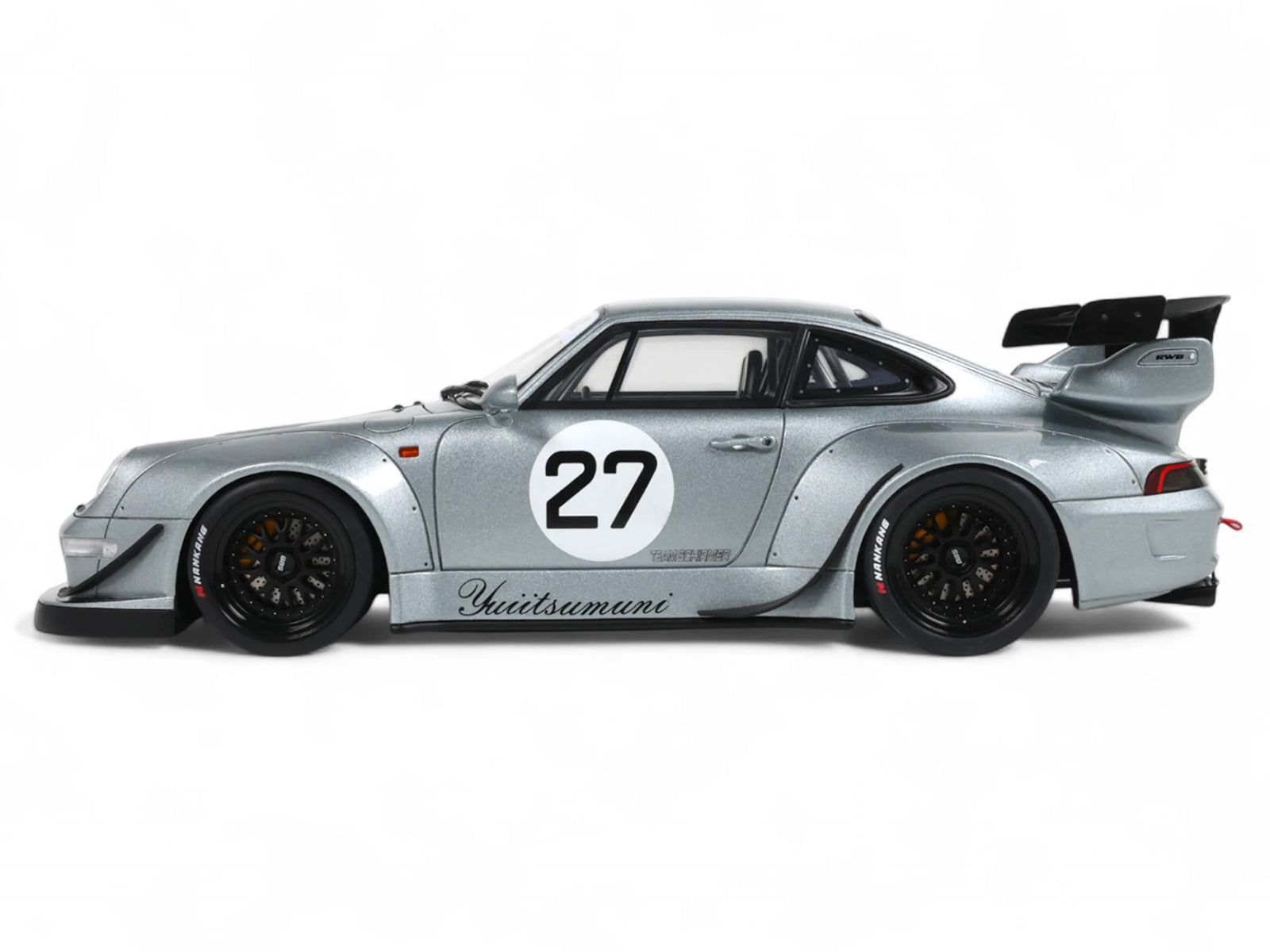 2024 RWB Yuiitsumuni #27 Silver Metallic 1/18 Model Car by GT Spirit - image 4