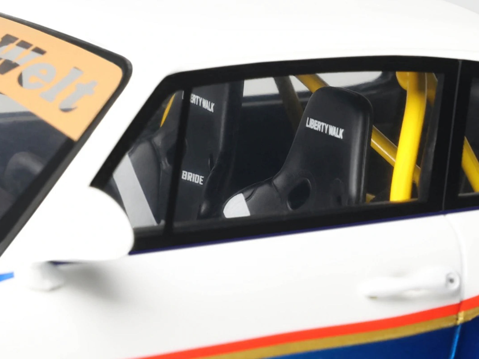 2023 RWB x Liberty Walk 993 #2 White and Blue Metallic with Graphics 1/18 Model Car by GT Spirit - image 3
