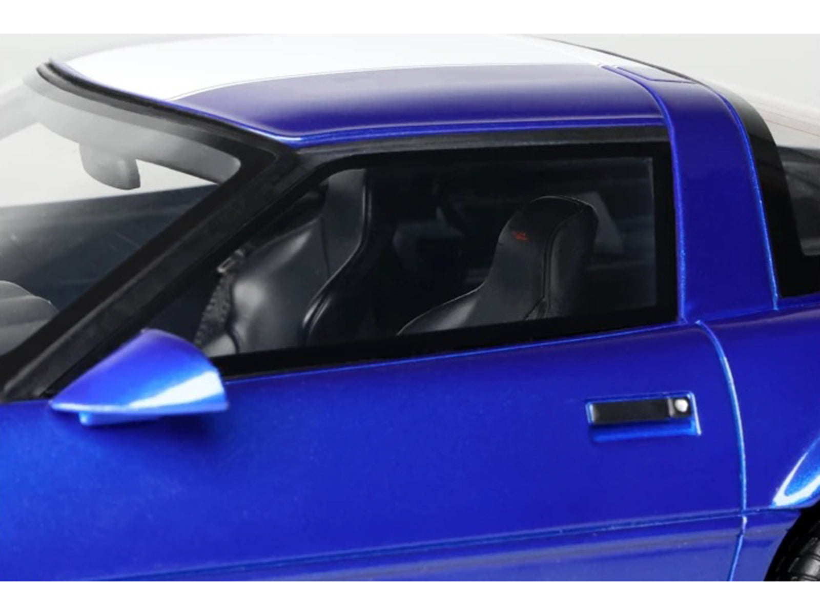 1996 Chevrolet Corvette C4 Grand Sport Blue Metallic with White Stripe 1/18 Model Car by GT Spirit